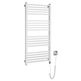METRO-E Elektrischer Badheizkörper, gerade, 500x1060 mm, 400 W, Weiß