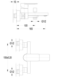 DAPHNE Wannenarmatur , Chrom