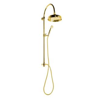 ANTEA Duschsäule ohne Armatur, Kopf- und Handbrause, Gold