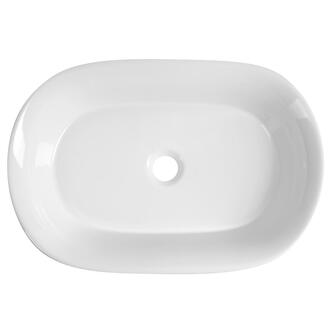 TIVOLI Keramik-Waschtisch zum Aufsetzen 55x38cm, weiss