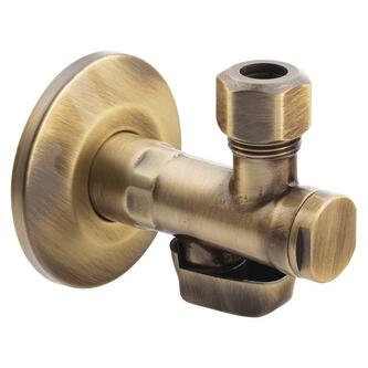 Eckventil mit Mutter, 1/2"x 3/8", bronze