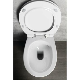 SENTIMENTI WC Becken, spülrandlos, 36x52 cm, Abgang senkrecht/waagerecht, weiss