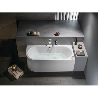 VIVA R MONOLITH asymmetrische Badewanne 180x75x60cm, rechts, weiß