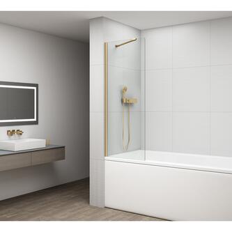 FISA Duschabtrennung 800x1500mm, Gold matt, Klarglas