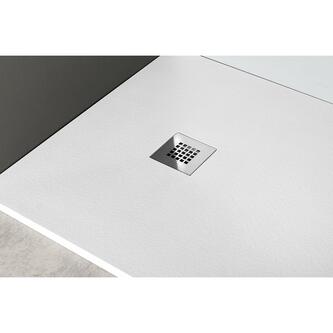 MITIA Gussmarmor-Duschwanne, Rechteck 200x90x3 cm, weiss