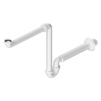 Waschtisch-Siphon, Platzsparend, 5/4", DN32, Weiß