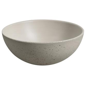 MINOR Betonwaschbecken zum Aufsetzen, Durchmesser 26cm, Sand matt