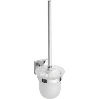 X-SQUARE Hänge-WC-Bürste, Milchglas, Chrom