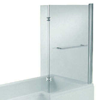 Raumsparwanne SYNA 150x85/70 cm links, mit Wannenträger und Duschkabine