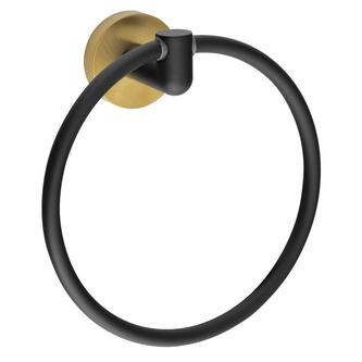 LARISSA Handtuchring, Schwarz/Gold matt