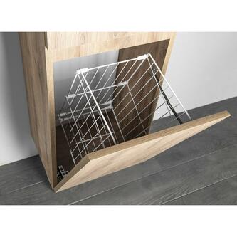 ALTAIR Hochschrank mit Wäschekorb 40x184x31cm, Eiche Emporio