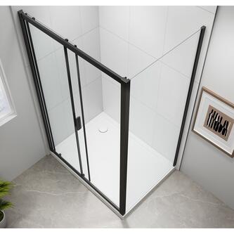 EASY BLACK Rechteckige Duschkabine 1200x700mm L/R Variante