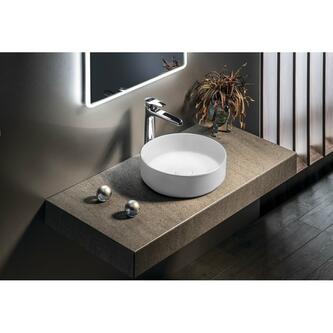 INFINITY ROUND Aufsatzwaschbecken, Durchmesser 36 cm, weiss matt