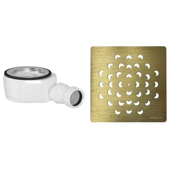 Duschwannensiphon, Durch. 90mm, DN40, inkl. Gold Abdeckung