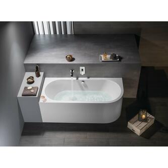 VIVA L MONOLITH asymmetrische Badewanne 180x75x60cm, links, weiß