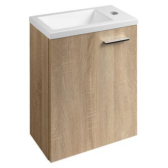 ZOJA Unterschrank 37x50x18cm, platin Eiche
