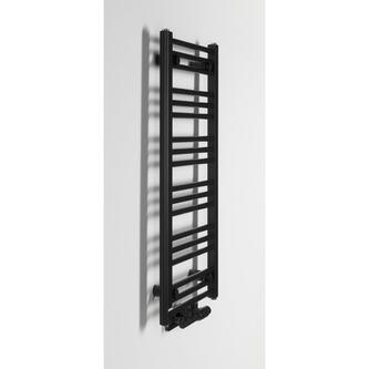 ALBRECHT Badheizkörper 400x930 mm, Mittelanschluss, schwarz matt