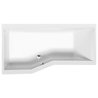 VERSYS L asymmetrische Badewanne 170x84x70x47cm, links, weiß