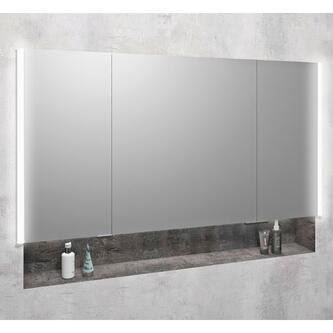 INTEGRA Einbau- Spiegelschrank,LED Beleuchtung,125,6x70cm