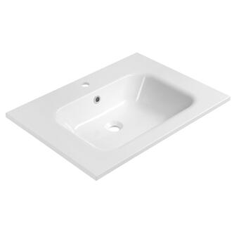 ARECA Gussmarmor-Waschtisch, 71x51,5cm, Weiß