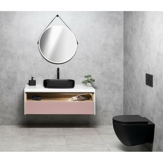 INFINITY OVAL Aufsatzwaschbecken 55x36cm, schwarz matt