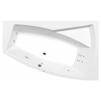 EVIA R HYDRO Whirlpool-Badewanne, 170x100x47cm, weiss