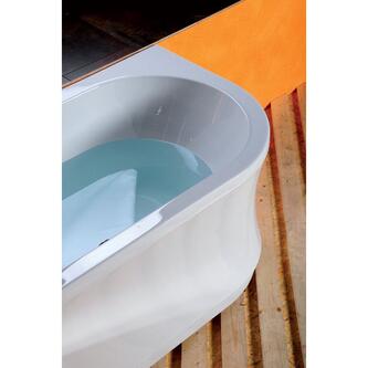 Raumspar Badewanne VIVA 185x80x47cm, links, weiß