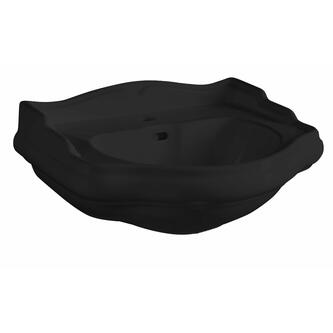 RETRO Keramik-Waschtisch 56x46,5cm, schwarz matt
