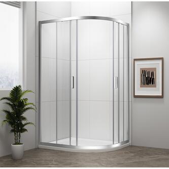 EASY LINE Duschabtrennung Viertelkreis 1100x800mm, L/R, Klarglas