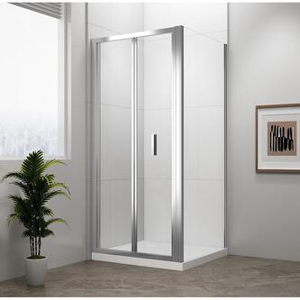 EASY LINE Rechteckige Duschkabine 1000x800mm, Falttüren, L/R Variante, Klarglas