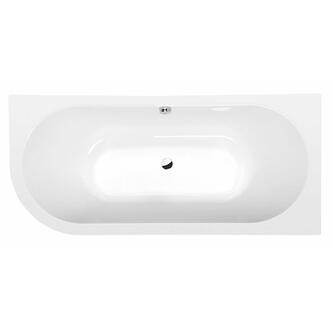 VIVA R MONOLITH asymmetrische Badewanne 180x75x60cm, rechts, weiß/schwarz