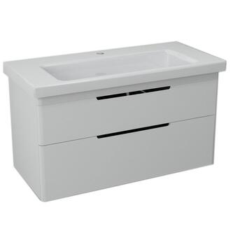 ELLA Waschbeckenschrank 95,7x50x42,8cm, weiss