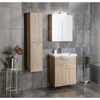 ZOJA/KERAMIA FRESH Hochschrank 30x140x20 cm, platineiche