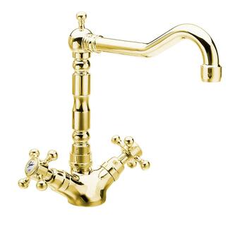 ANTEA Küchenarmatur mit Retro-Einlauf, 240mm, Gold