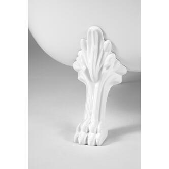 RETRO freistehende Badewanne 174,5x82x80,5cm, weiß, Füße weiß