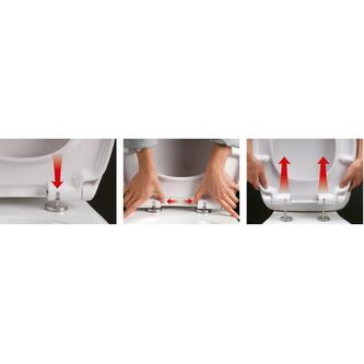 LENA WC-Sitz, Soft Close, Easy Take, antibakteriell, Weiß
