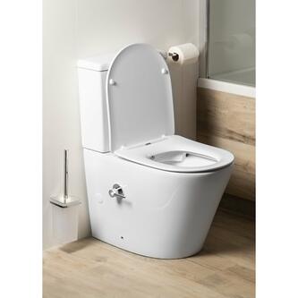 PACO CLEANWASH Kombi-WC mit Armatur und Bidetbrause, Abgang senkrecht/waagerecht, Weiß