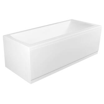ELVINA Rechteckbadewanne mit Rahmengestell und Wannenschürzen,170x80x50cm, rechts, Weiß