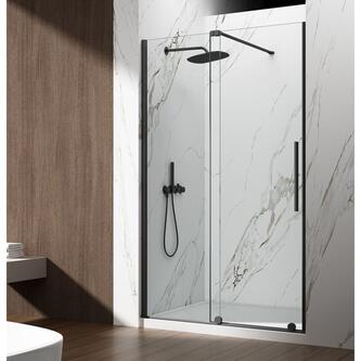 SPIRIT BLACK Duschtür 1400mm, Klarglas