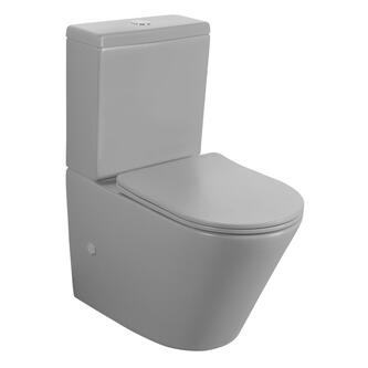 PACO Kombi-WC,spülrandlos, Abgang senkrecht/waagerecht, Grau matt