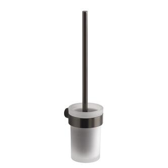 PIRENEI Hänge-WC-Bürste, Milchglas, gun metal