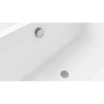 Ablaufgarnitur mit Bowden, Länge 1200mm, Stopfen 72mm, Chrom