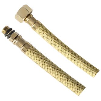 Flexibler Schlauch, Edelstahl M10x3/8", 40cm, Gold matt