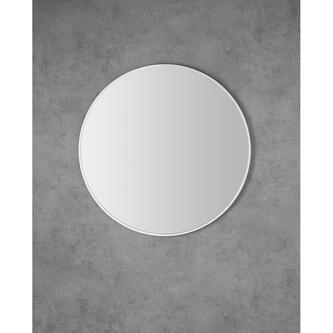 NOTION SLIM Spiegel im Rahmen, Rund, Durch. 50cm, Weiß matt