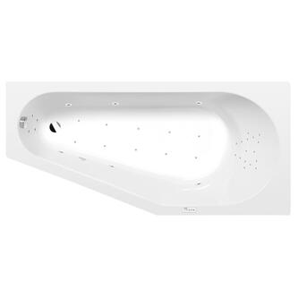 PROJEKTA R Whirlpool-Badewanne, 160x80x44cm, Highline Hydro-Air, Chrom