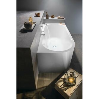 VIVA R MONOLITH asymmetrische Badewanne 180x75x60cm, rechts, weiß