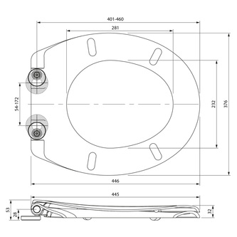 SAMANTA WC-Sitz, Soft Close, Easy Take, Weiß