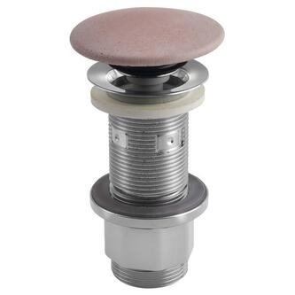 Waschbecken-Ablaufgarnitur 5/4", klick-klack, Beton-Stopfen, 10-80mm, Rosa matt