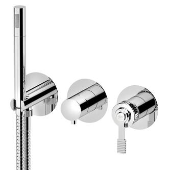 VERSI Unterputz-Duscharmatur/Wannenarmatur mit Handbrause, 2 Wege, Chrom