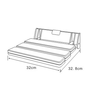 HANDICAP Duschklappsitz 32x33cm, Weiß